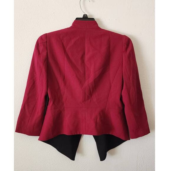 Calvin Klein Rose Open Front Blazer in Beet Combo - Picture 2 of 7